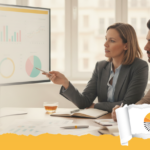 Professionista che analizza dati statistici su schermo con grafici divergenti, concetto di analisi dei dati oltre la statistica descrittiva.