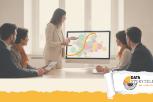 Gerarchia visiva applicata a un grafico: spotlight sull'elemento chiave, contesto degradato in grigio per guidare l'attenzione.