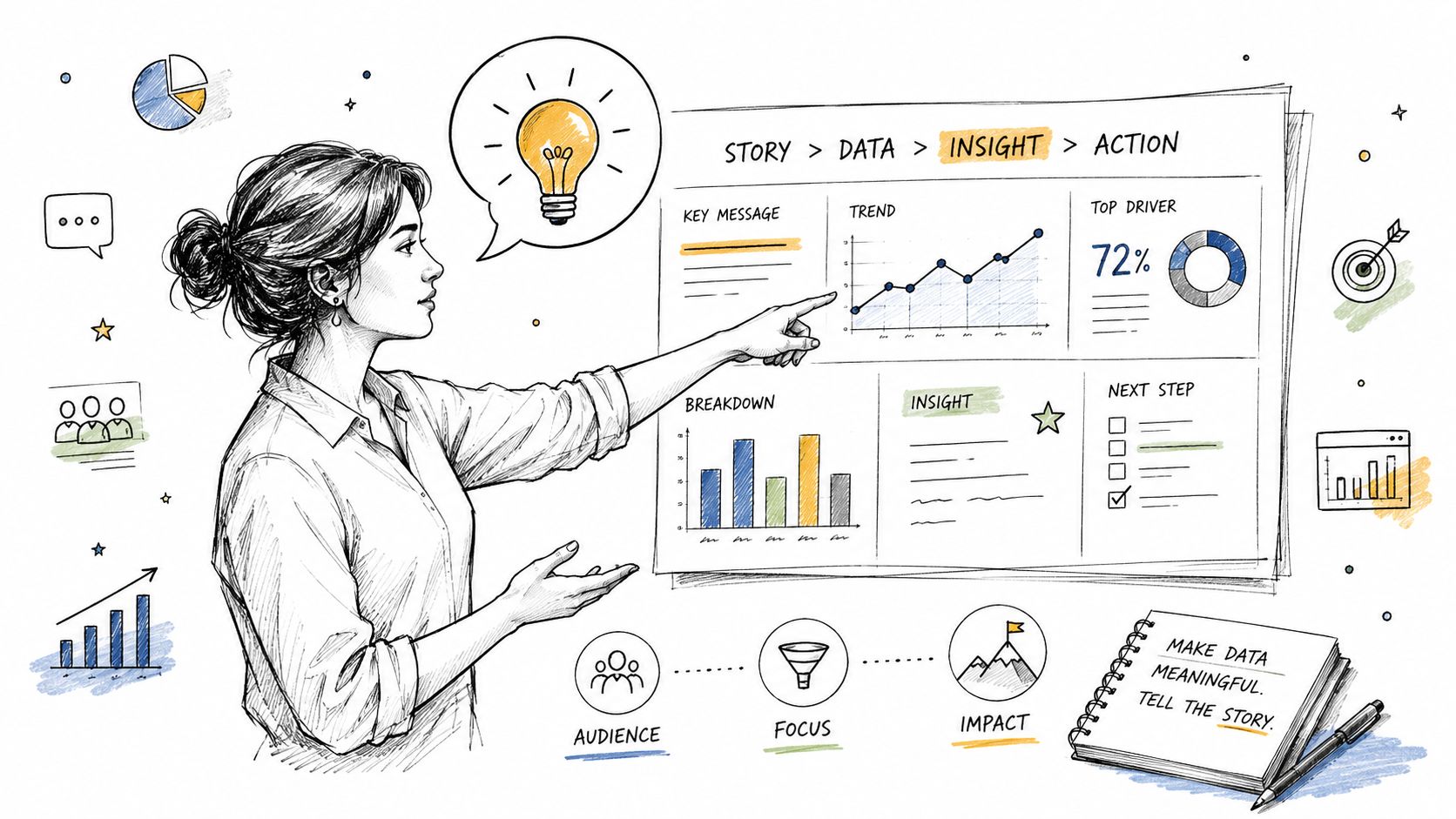 Applicare il principio nel data storytelling e nelle dashboard