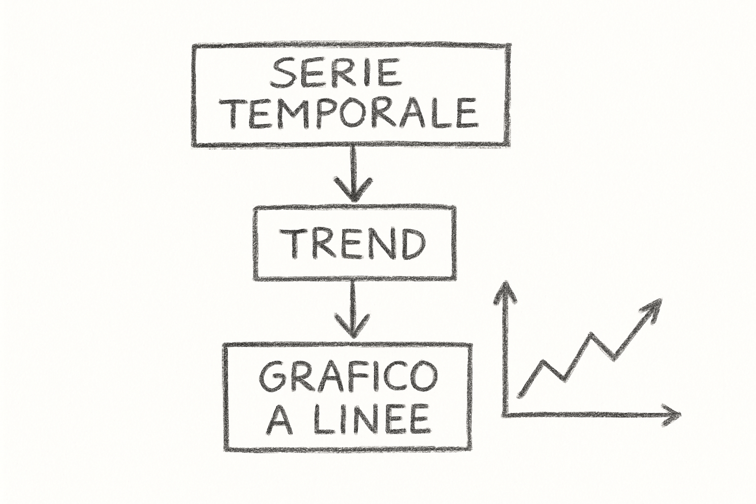 Confronto tra tipi di grafici per serie temporali: linee e barre per comunicare messaggi diversi con gli stessi dati.