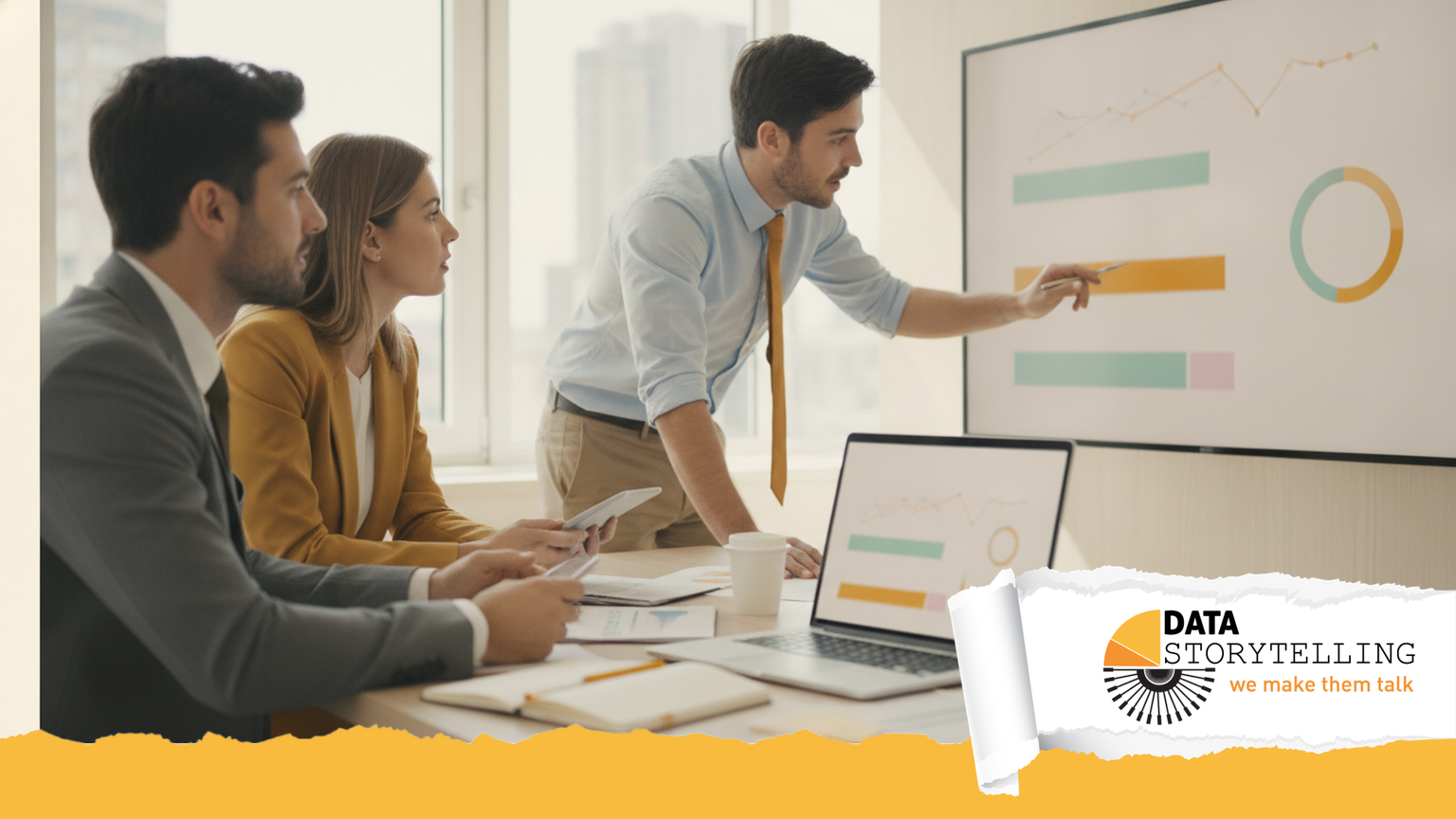 Professionista davanti a dashboard con KPI aziendali e confronto actual vs target, bullet graph e indicatori per funzione.