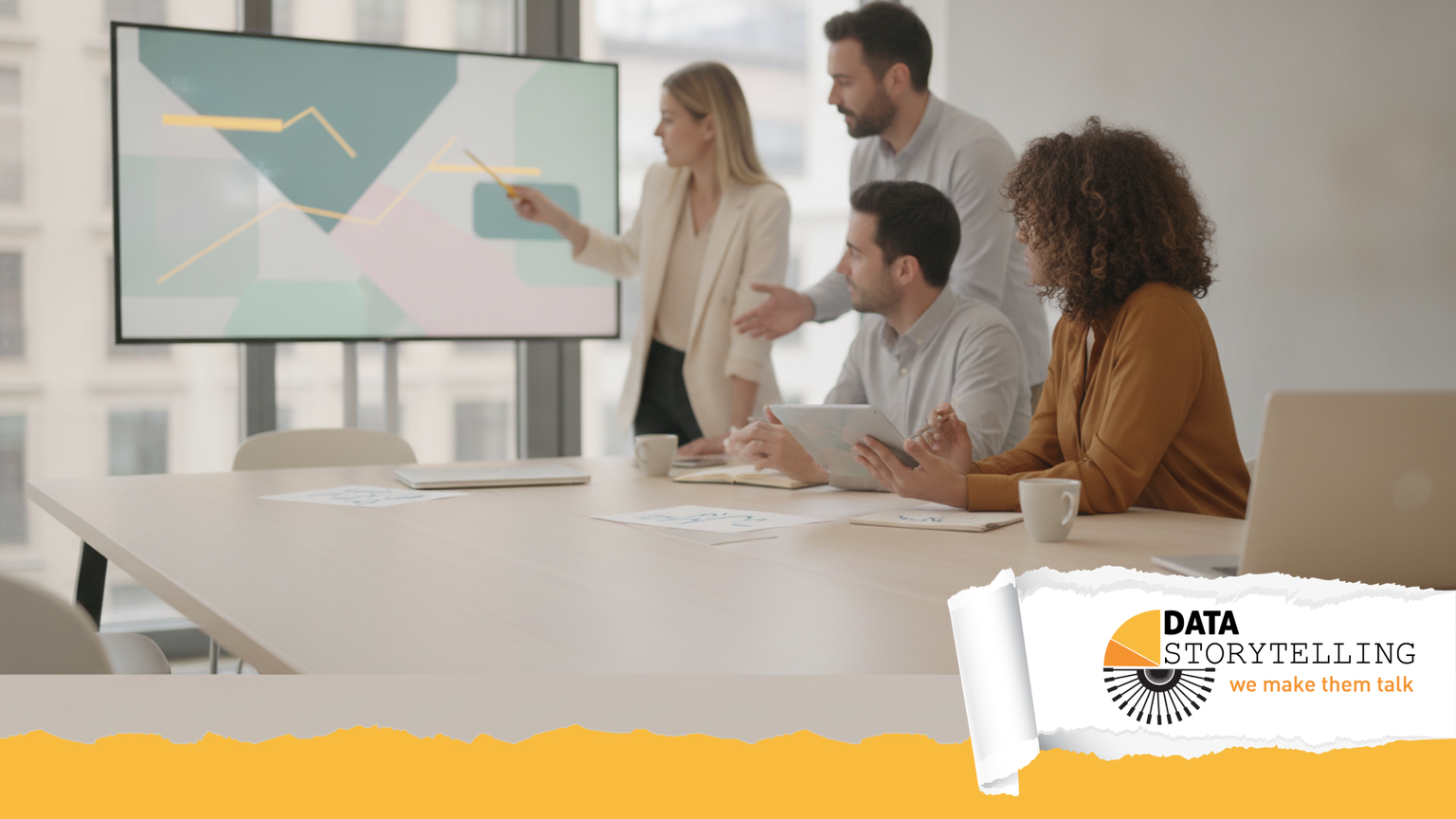 Professionista che progetta una tabella dati su schermo, con focus su allineamento numeri e focalizzazione visiva.