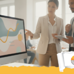 Professionista finanziario che analizza grafici a cascata e barre divergenti per la visualizzazione dati finanziari in un report direzionale.