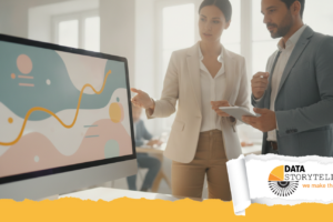 Professionista finanziario che analizza grafici a cascata e barre divergenti per la visualizzazione dati finanziari in un report direzionale.